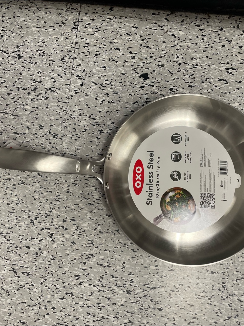 BNWT Oxo tri clad Stainless Steel Frying Pan, size 10”/26 cm